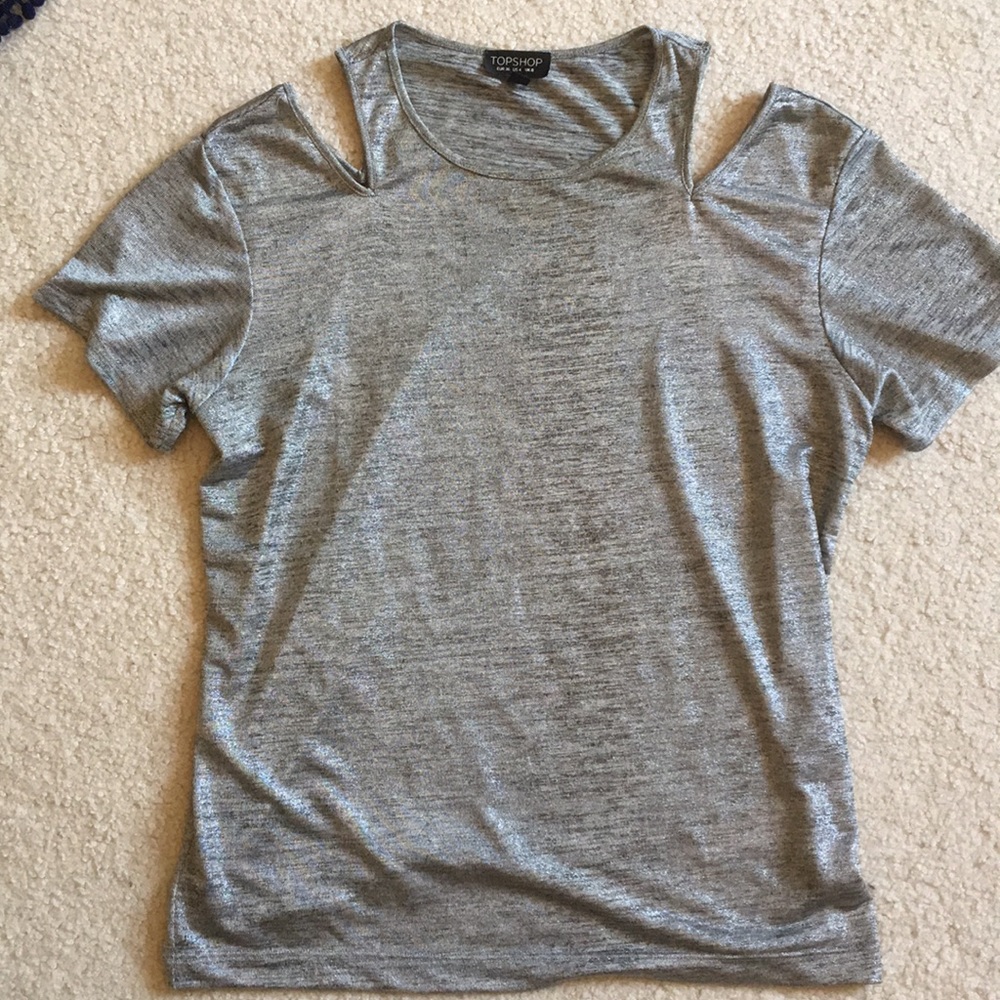 Silver topshop blouse